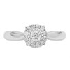 9ct White Gold Diamond Starburst Cluster Ring - 1/3ct - D66118 Alternative Image
