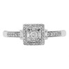 9ct White Gold Square Diamond Cluster Ring - 1/4ct - D66122 Alternative Image