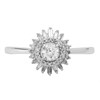 9ct White Gold Diamond Cluster Ring - 1/3ct - D66123 Alternative Image
