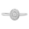 9ct White Gold Oval Diamond Cluster Ring - 20pts - D66126 Alternative Image