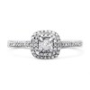 9ct White Gold Diamond Halo Cluster Ring - 20pts - D66130 Alternative Image