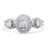 9ct White Gold Diamond Trilogy Cluster Ring - 1/3ct - D66132 Alternative Image