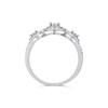 9ct White Gold Diamond Trilogy Cluster Ring - 1/3ct - D66132 Alternative Image