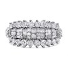 9ct White Gold 1 Carat Diamond Cluster Band Ring - D66136 Alternative Image