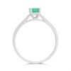 9ct White Gold Emerald And Diamond Ring - 5pts - D66144 Alternative Image