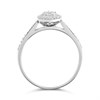 9ct White Gold Diamond Pear Halo Cluster Ring - 1/4ct - D66151 Alternative Image