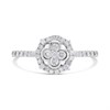 9ct White Gold Diamond Cluster Ring - 40pts - D66154 Alternative Image
