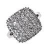 9ct White Gold 1 Carat Diamond Cluster Ring - D6618 Alternative Image