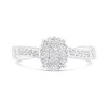 9ct White Gold Diamond Oval Cluster Ring - 18pts - D66190 Alternative Image