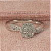 9ct White Gold Diamond Oval Cluster Ring - 18pts - D66190 Alternative Image