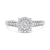 9ct White Gold Diamond Cluster Ring - 1/2ct - D66191 Alternative Image