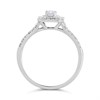 9ct White Gold Diamond Halo Cluster Ring - 1/2ct - D66192 Alternative Image