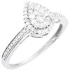 9ct White Gold Diamond Pear Cluster Ring - 35pts - D66194 Alternative Image