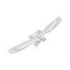 9ct White Gold Princess Cut Diamond Solitaire Ring - 20pts - AGI Certificated - D6637 Alternative Image