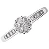 9ct White Gold Diamond Cluster Ring - 1/2ct - D6641 Alternative Image
