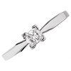 9ct White Gold Princess Cut Diamond Solitaire Ring - 1/4ct - AGI Certificated - D6643 Alternative Image