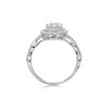 9ct White Gold Diamond Halo Cluster Ring - 60pts - D6685 Alternative Image