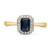9ct Gold Sapphire And Diamond Cluster Ring - D6714 Alternative Image