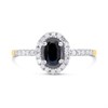 9ct Gold Sapphire And Diamond Cluster Ring - 1/4ct - D6716 Alternative Image