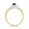 9ct Gold Sapphire And Diamond Cluster Ring - 1/4ct - D6716 Alternative Image