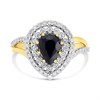 9ct Gold Sapphire And Diamond Cluster Ring - 1/2ct - D6717 Alternative Image