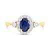 9ct Gold Sapphire And Diamond Cluster Ring - 1/4ct - D6719 Alternative Image