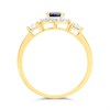 9ct Gold Sapphire And Diamond Cluster Ring - 1/4ct - D6719 Alternative Image