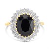9ct Gold Sapphire And Diamond Cluster Ring - D67202 Alternative Image