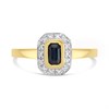9ct Gold Sapphire And Diamond Cluster Ring - D67203 Alternative Image