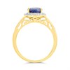 9ct Gold Sapphire And Diamond Cluster Ring - 1/2ct - D6756 Alternative Image