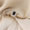 9ct Rectangular Sapphire And Diamond Cluster Ring - D6757 Alternative Image