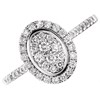 9ct White Gold Diamond Oval Halo Cluster Ring - 1/2ct - D6808 Alternative Image