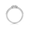 9ct White Gold Diamond Halo Cluster Ring - 10pts - D68111 Alternative Image