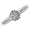 9ct White Gold Diamond Cluster Ring - 1/2ct - D6811 Alternative Image