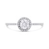 9ct White Gold Diamond Halo Cluster Ring - 35pts - D68121 Alternative Image