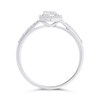 9ct White Gold Diamond Halo Cluster Ring - 35pts - D68121 Alternative Image