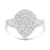 9ct White Gold Diamond Pear Cluster Ring - 1/2ct - D68123 Alternative Image