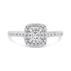 9ct White Gold Diamond Halo Cluster Ring - 1/2ct - D68205 Alternative Image