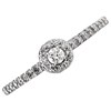 9ct White Gold Diamond Halo Cluster Ring - 1/4ct - D6887 Alternative Image
