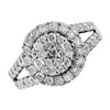 9ct White Gold 1.5 Carat Diamond Halo Cluster Ring - D71105 Alternative Image