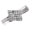 9ct White Gold Two Row Diamond Crossover Ring - 1/3ct - D71118 Alternative Image