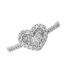9ct White Gold Diamond Heart Cluster Ring - 1/2ct - D71127 Alternative Image