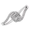 9ct White Gold Diamond Twist Cluster Ring - 20pts - D71142 Alternative Image