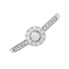 9ct White Gold Diamond Halo Cluster Ring - 1/4ct - D71158 Alternative Image