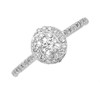 9ct White Gold Swirl Diamond Cluster Ring - 1/2ct - D71159 Alternative Image