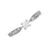 9ct White Gold Princess Cut Diamond Ring - 1/2ct - AGI Certificated - D71173 Alternative Image