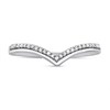 9ct White Gold Diamond Wishbone Ring - 10pts - D71190 Alternative Image