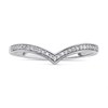 9ct White Gold Diamond Wishbone Ring - 10pts - D71191 Alternative Image