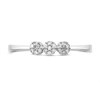 9ct White Gold Diamond Trilogy Cluster Ring - 10pts - D71198 Alternative Image