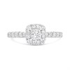 9ct White Gold 1 Carat Diamond Halo Cluster Ring - D71213 Alternative Image